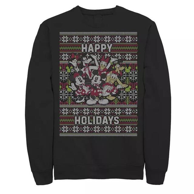 Disneys Group Shot Happy Holidays Christmas Sweater Style Mens Sweatshirt Product Image