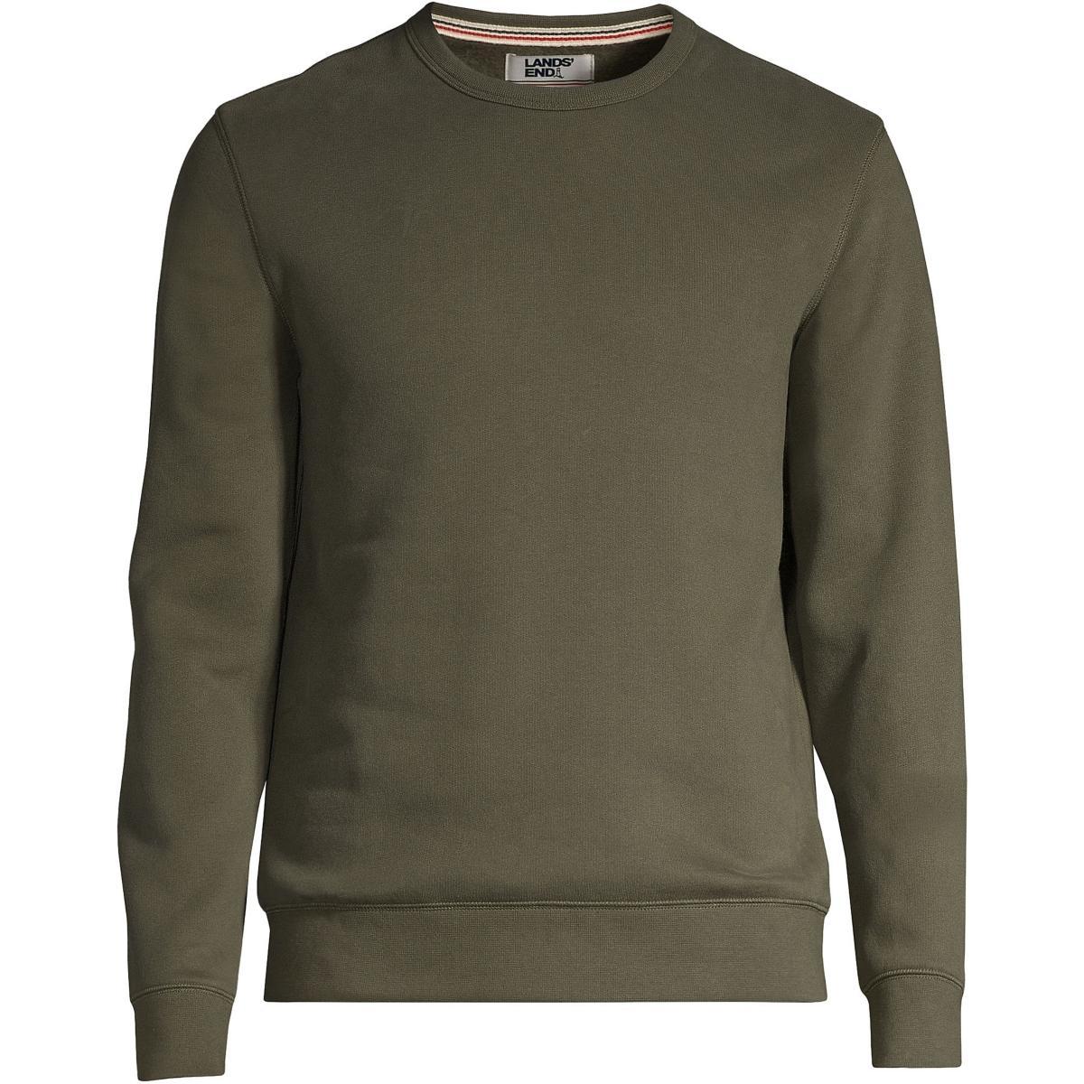 Big & Tall Lands End Serious Sweats Crewneck Sweatshirt, Mens Gray Grey Product Image