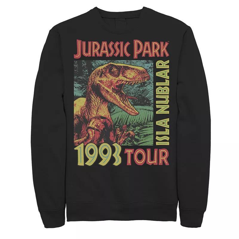 Mens Jurassic Park Isla Nublar 1993 Tour Poster Sweatshirt Blue Product Image