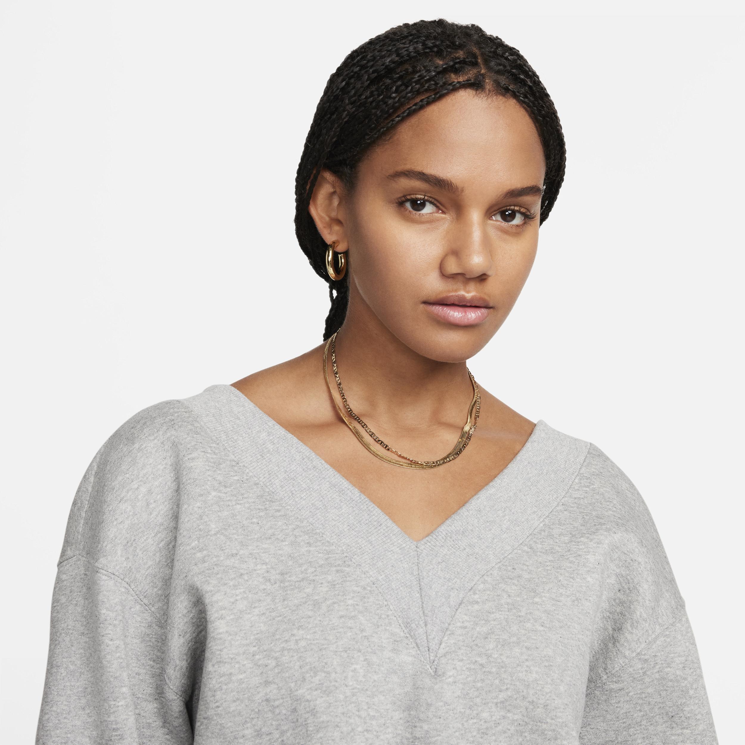 Women's Nike Sportswear Phoenix Fleece Oversized V-Neck Sweatshirt Product Image