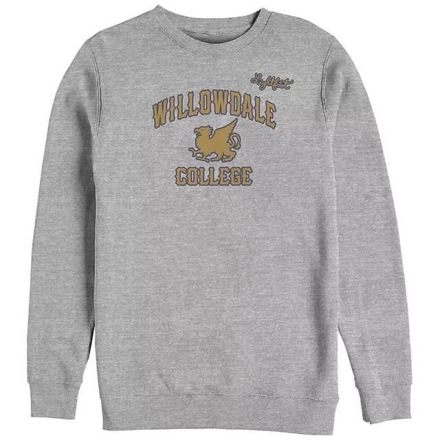 Disneys Onward Willowdale College Big & Tall Fleece Sweatshirt, Mens Athletic Grey Product Image