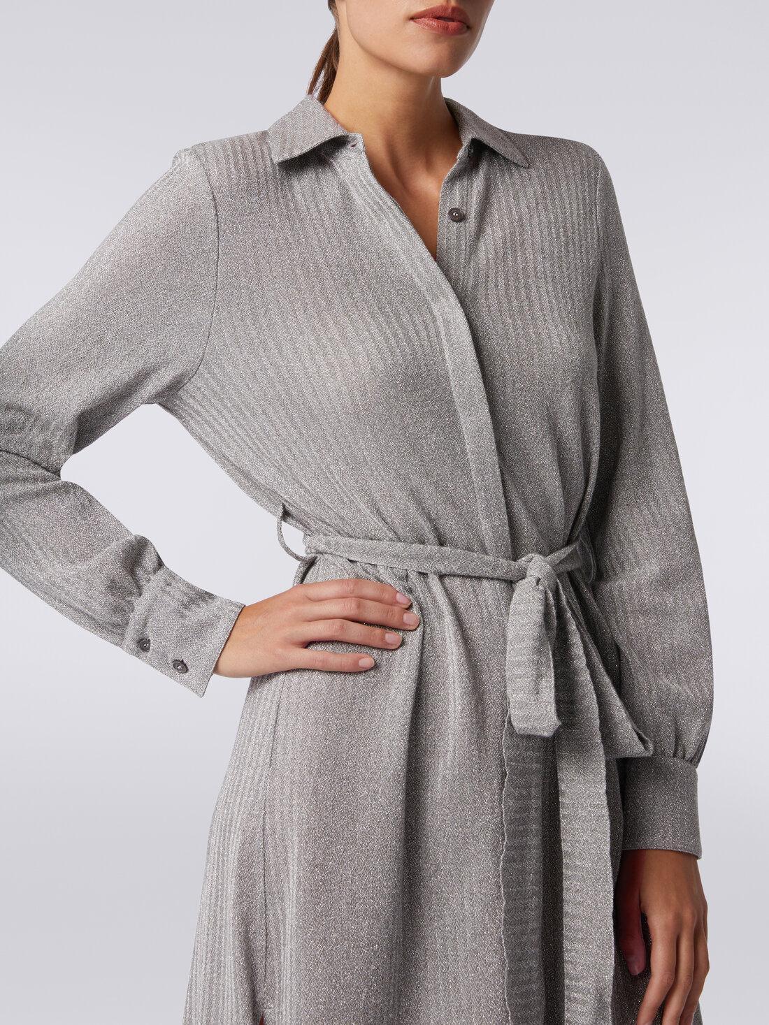 Cotton and viscose lamé dress Grey | Missoni product image