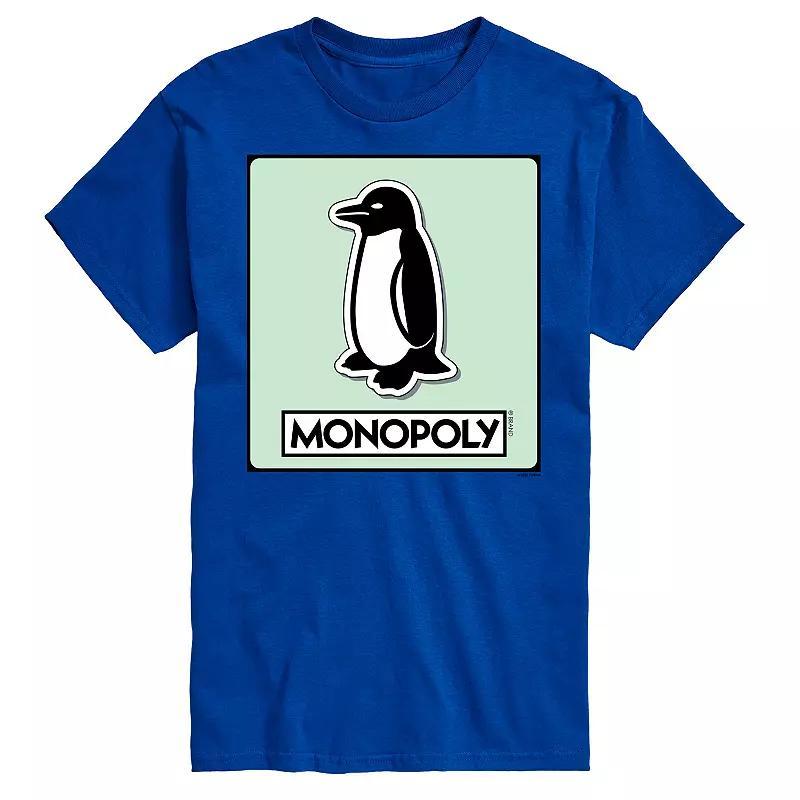 Mens Monopoly Penguin Game Token Graphic Tee Med Grey Product Image