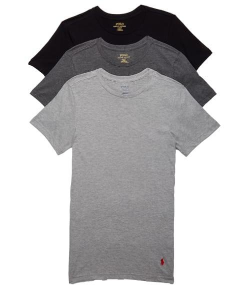 Slim Fit Cotton Wicking T-shirt 3-pack In Navy,blue,grey Product Image