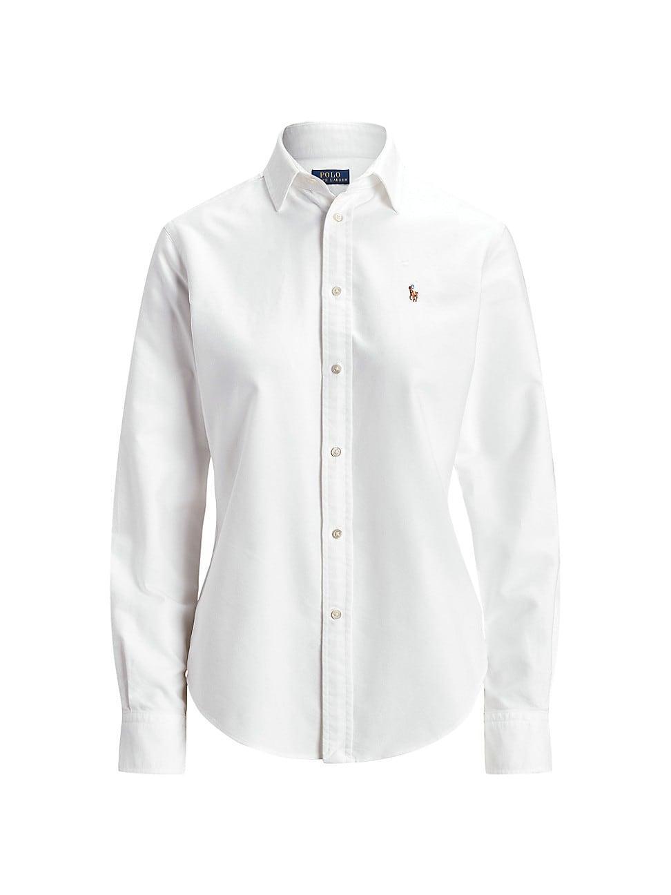 Womens Slim-Fit Oxford Shirt Product Image