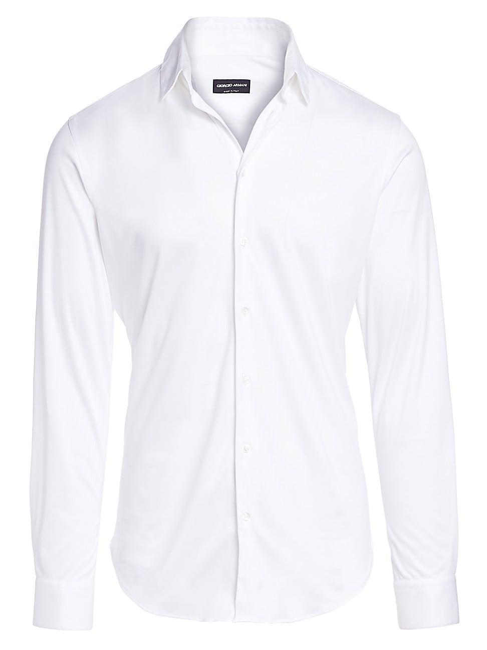 Mens Solid Interlock Sport Shirt Product Image