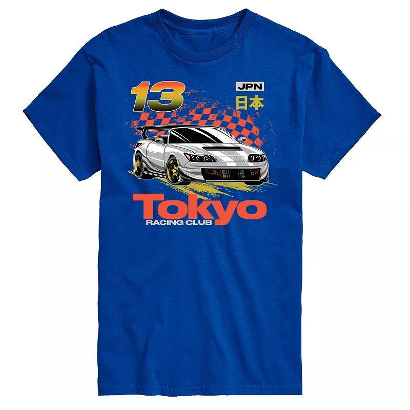 Big & Tall Tokyo Racing Club Tee, Mens Med Blue Product Image