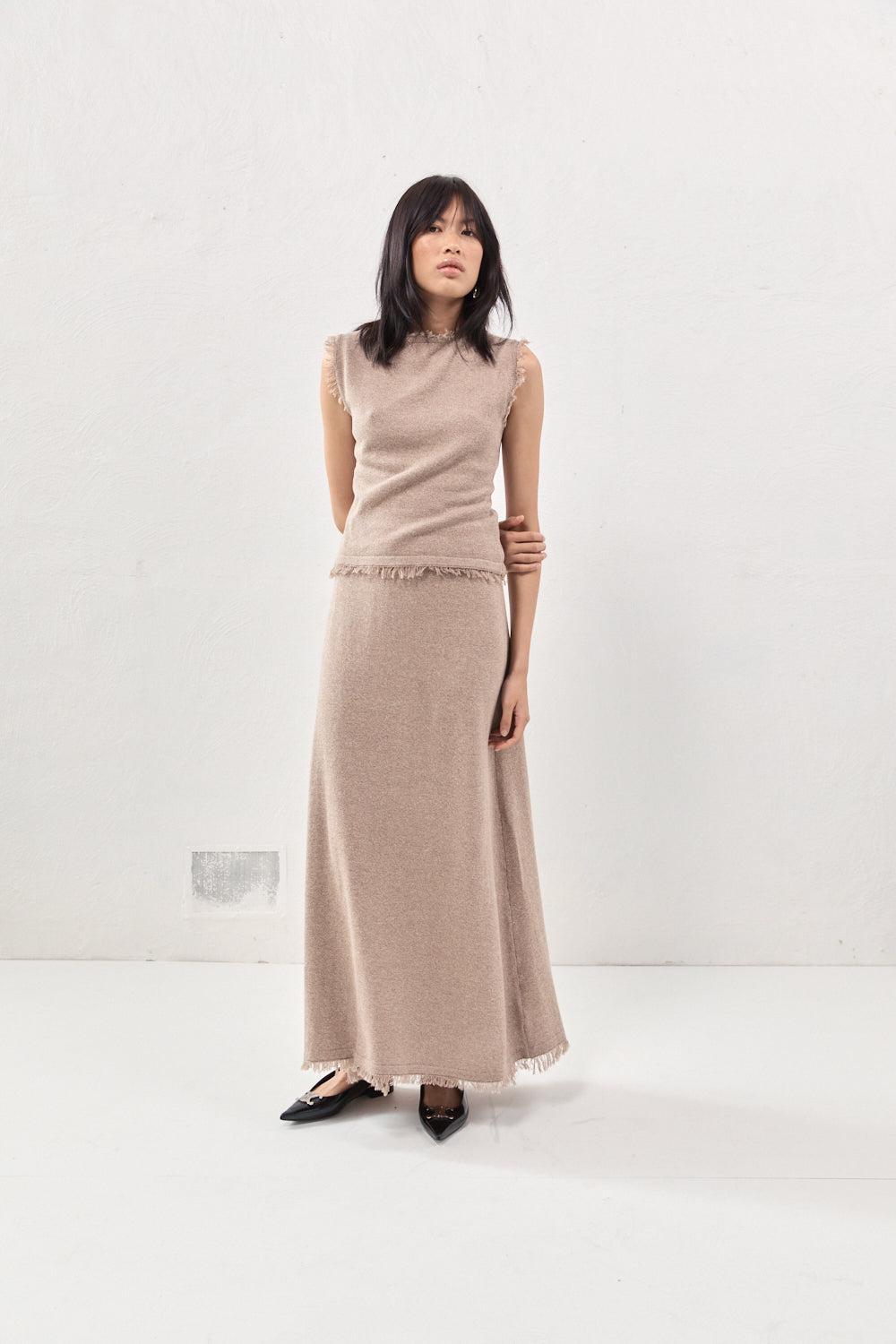 Rowe Knit Maxi Skirt Mocha Product Image