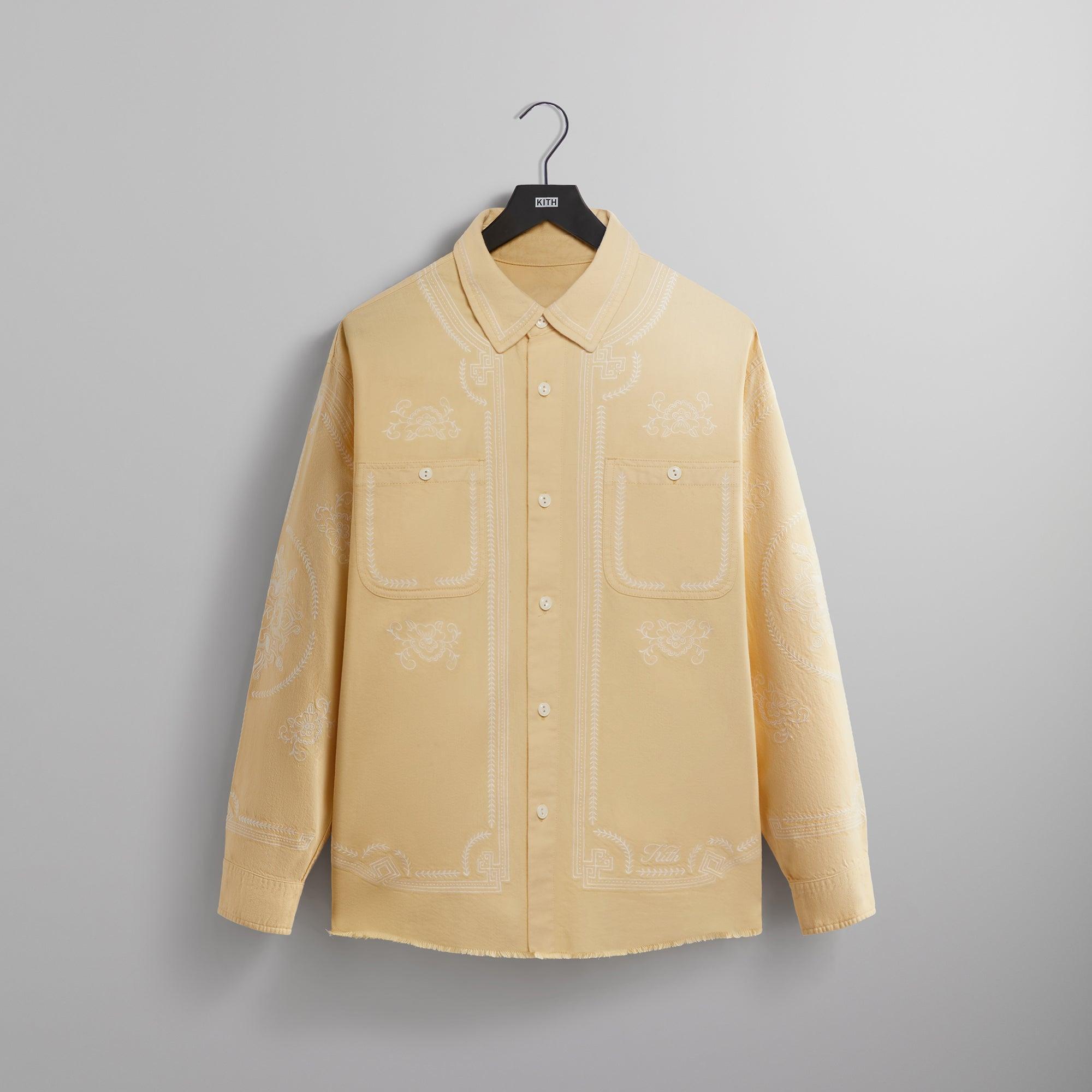 Kith Raw Hem Denim Apollo Shirt - Blonde Male Product Image