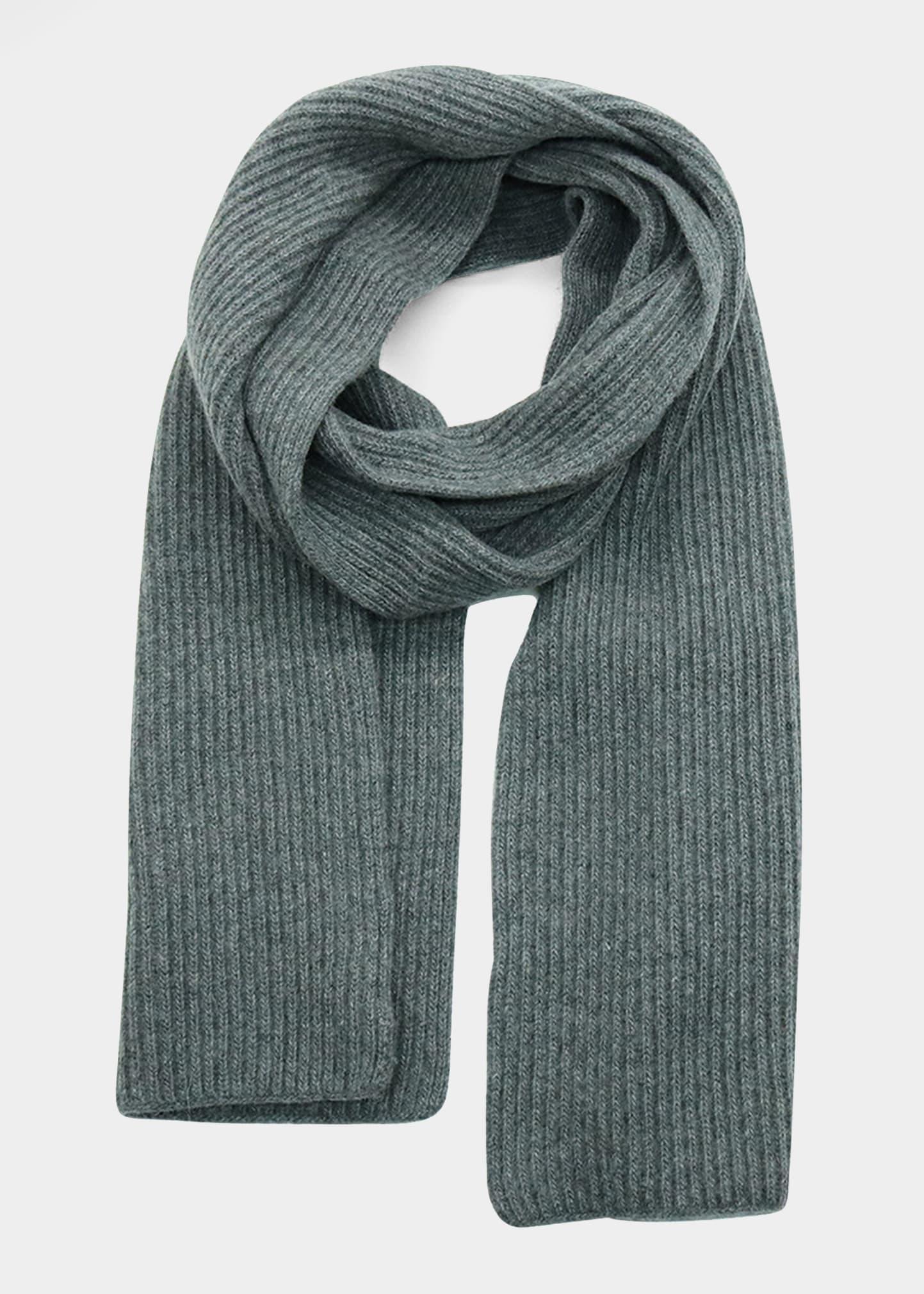 Mens Rib Cashmere Scarf Product Image