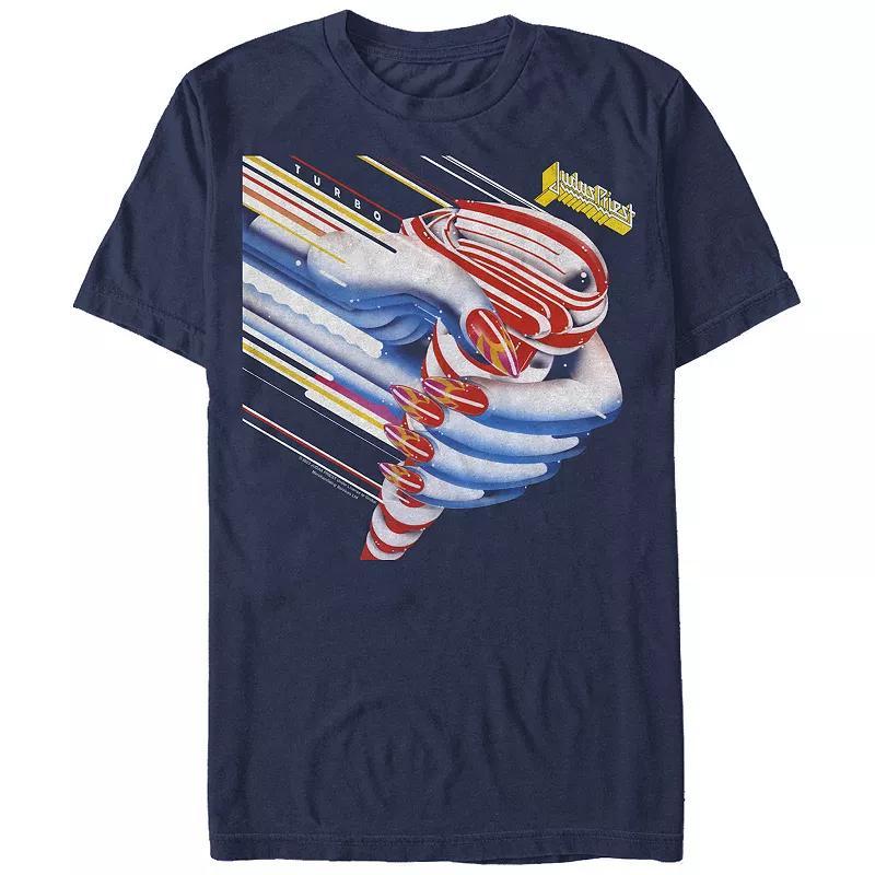 Mens Judas Priest Turbo Graphic Tee Blue Product Image