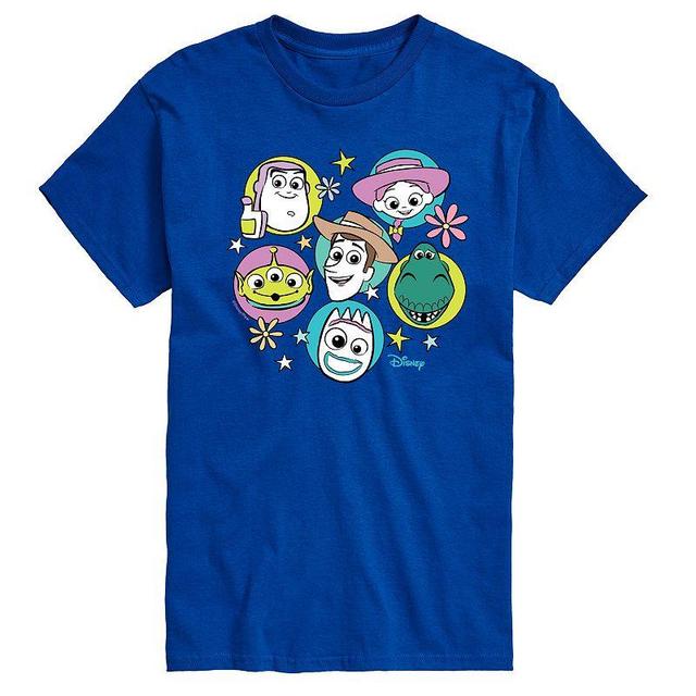 Disney / Pixars Toy Story 4 Mens Group Grid Graphic Tee Blue Product Image