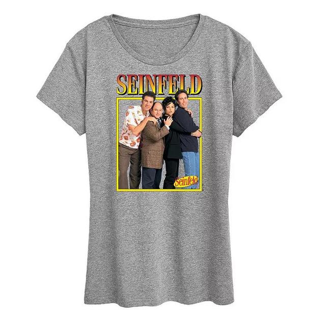 Womens Seinfeld Group Graphic Tee Grey Gray Product Image