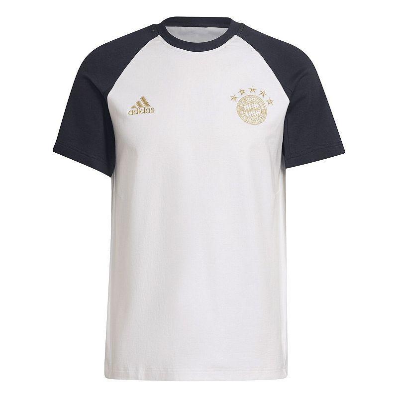 Mens adidas White Bayern Munich Raglan Travel T-Shirt Product Image