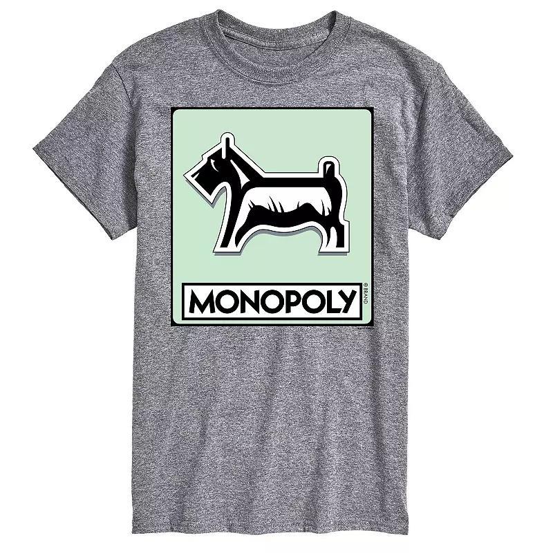 Big & Tall Monopoly Dog Token Graphic Tee, Mens Med Grey Product Image