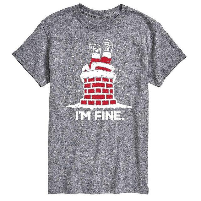 Mens Im Fine Santa Chimney Graphic Tee Black Product Image