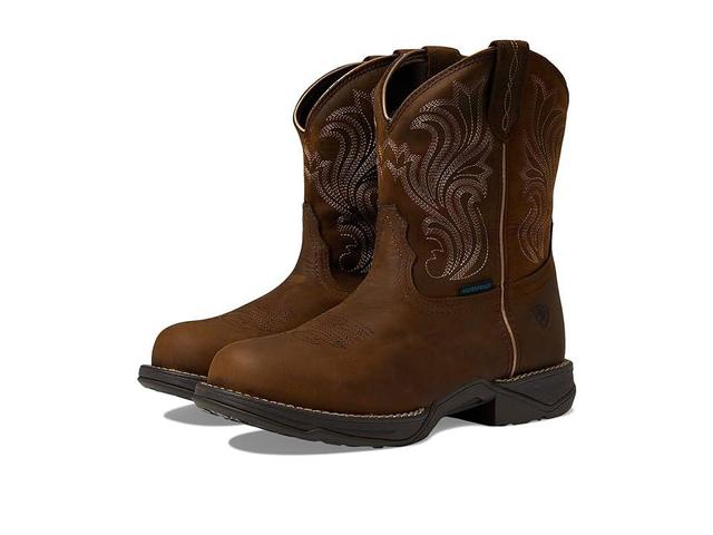 Ariat Anthem Round Toe Shortie Waterproof Western Boot (Glazed ) Women's Shoes Product Image