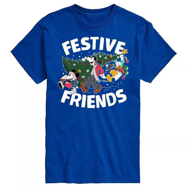 Disneys Big & Tall Festive Friends Graphic Tee, Mens Product Image