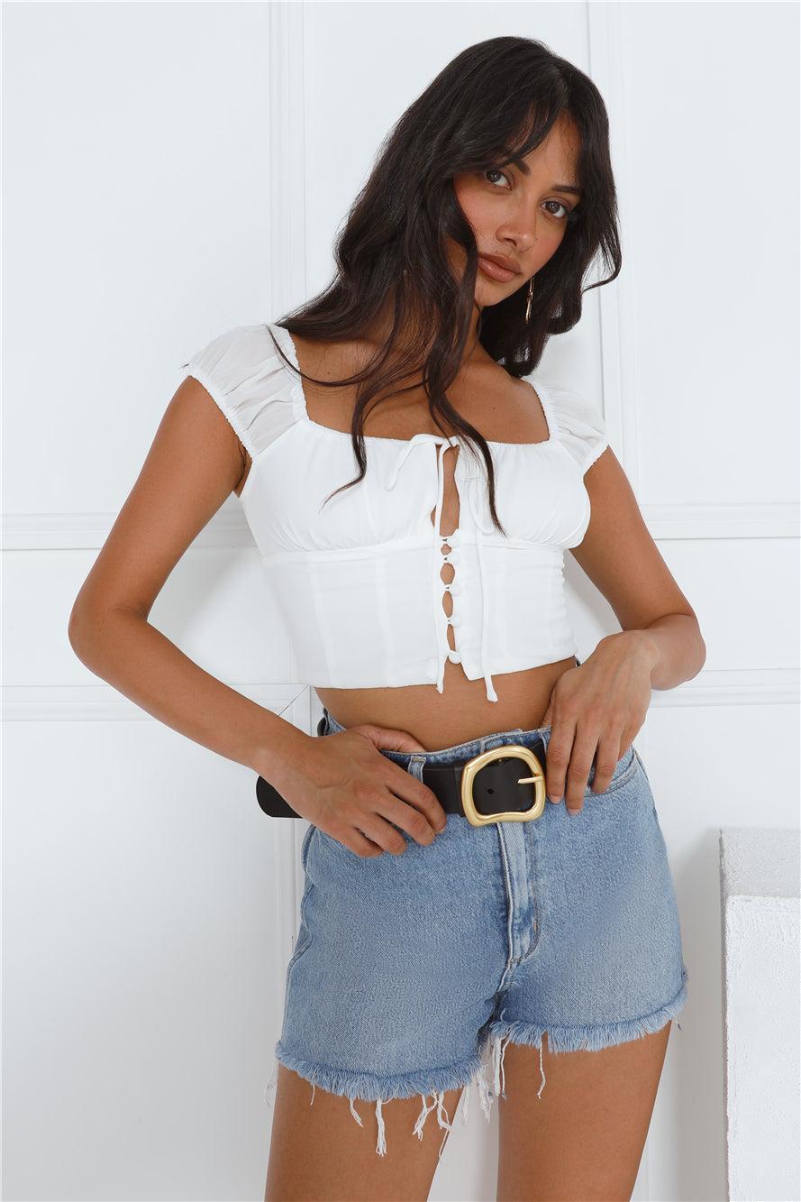 Sweetness Crop Top White Product Image