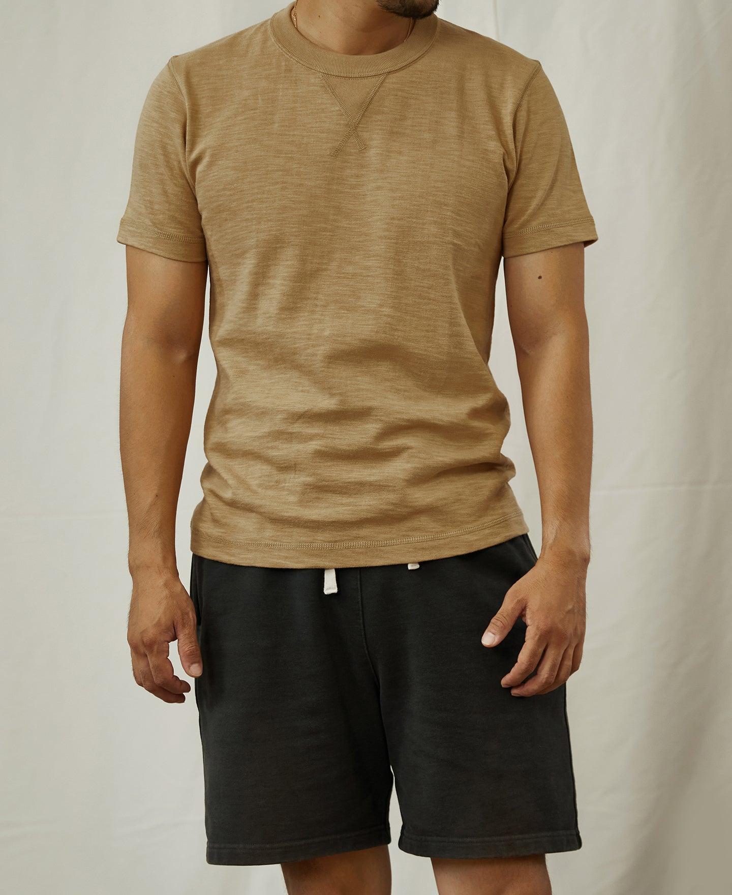 10.5 oz US Cotton Tubular Gusset T-Shirt - Sand Product Image