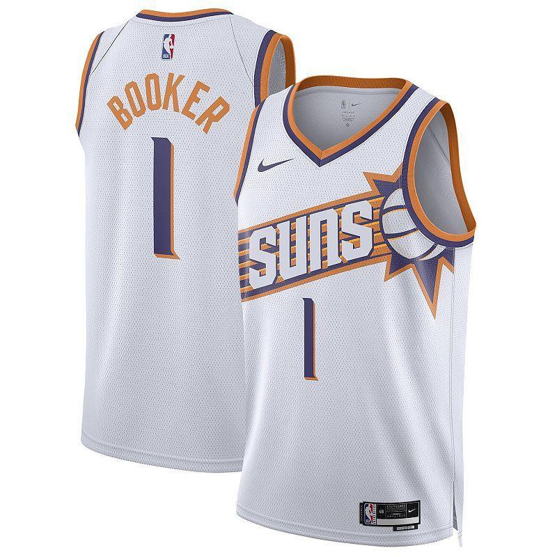 Unisex Nike Devin Booker White Phoenix Suns Swingman Jersey - Association Edition, Adult Unisex Product Image