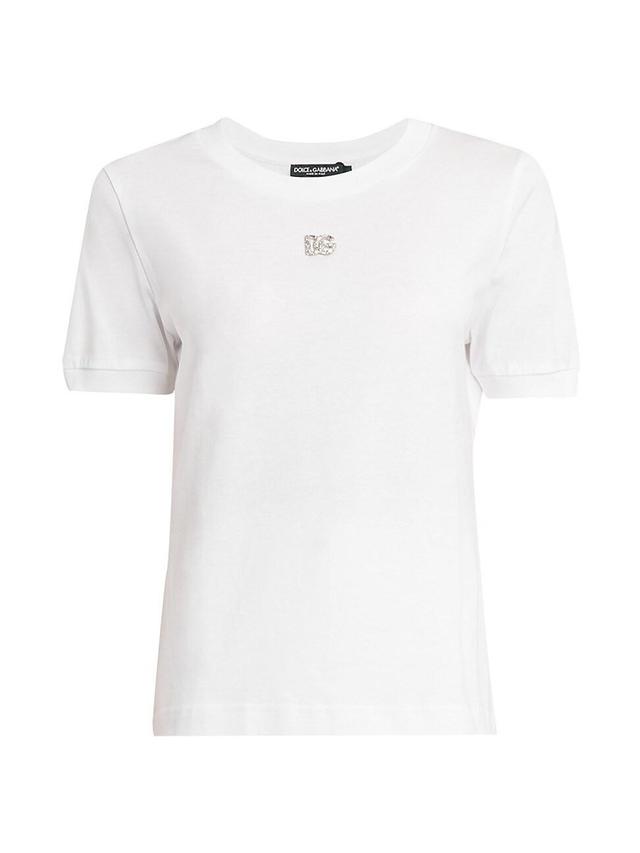 Womens Embellished DG Logo T-Shirt Product Image