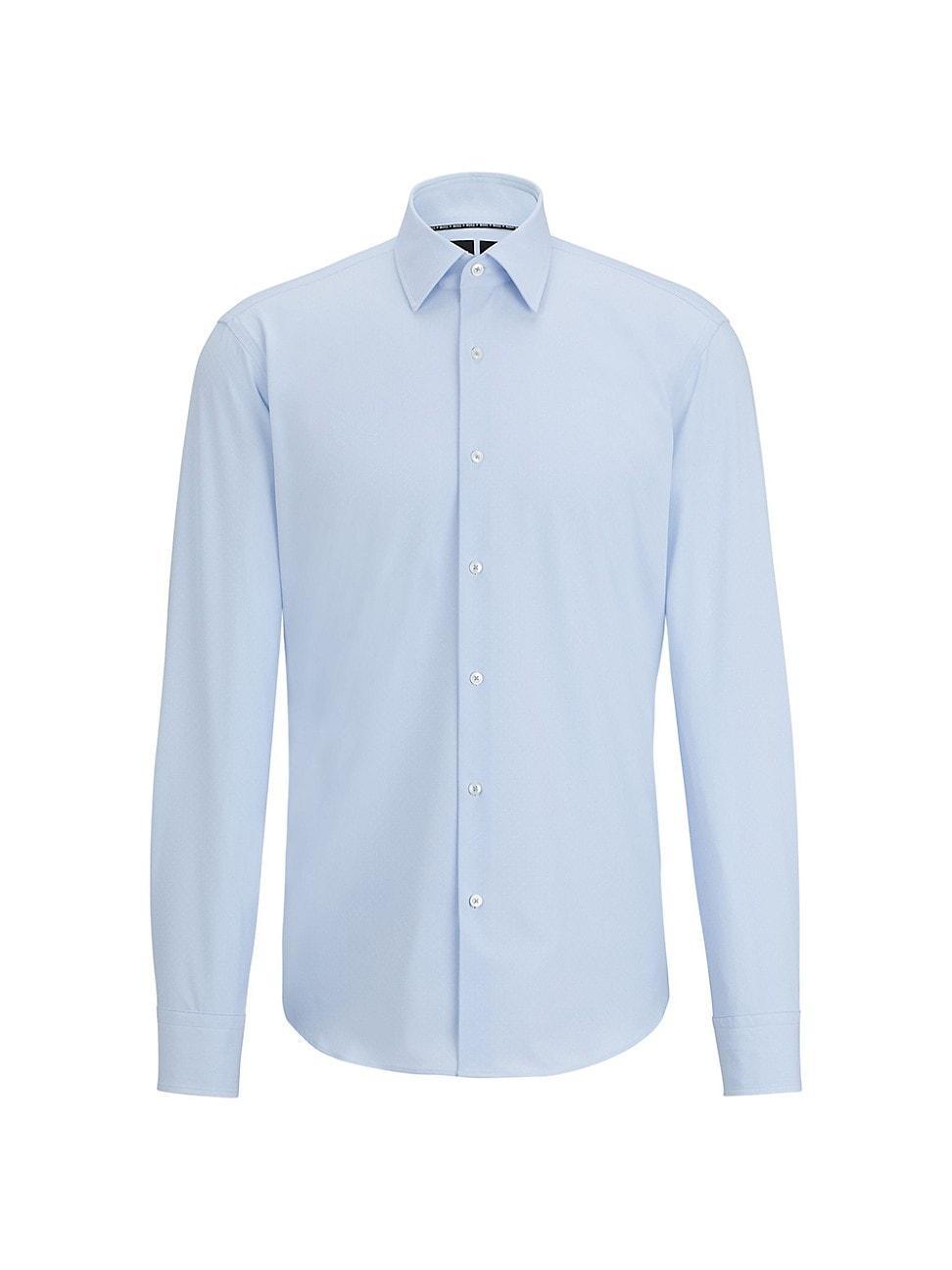 Mens Regular-Fit Shirt in Structured Performance-Stretch Fabric Product Image