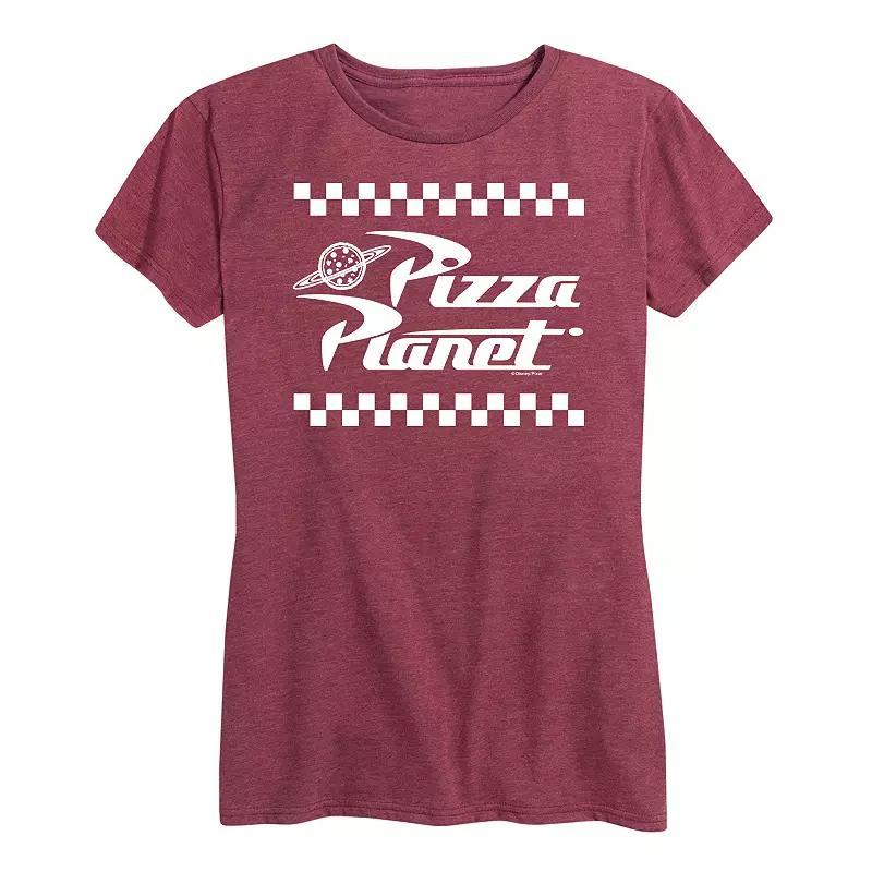 Disney / Pixars Toy Story Womens Pizza Planet Graphic Tee, Girls Grey Dark Red Product Image