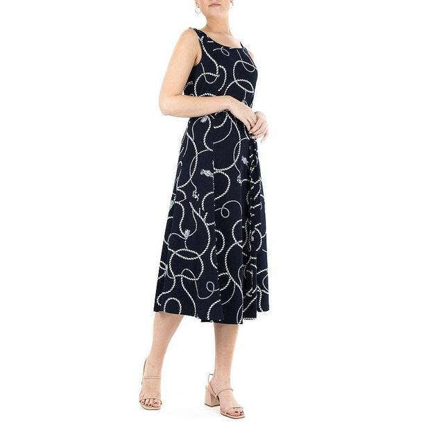 Womens Nina Leonard Print Midi Dress Product Image