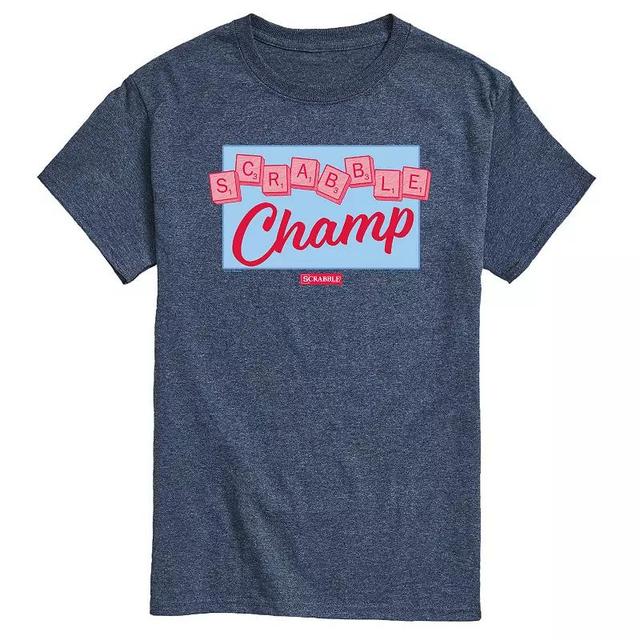 Mens Scrabble Champ Graphic Tee by Hasbro Grey Blue Product Image