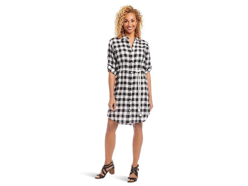 Karen Kane Check Shirtdress White) Women's Dress product image