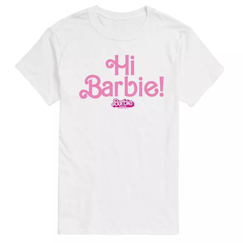 Big & Tall Barbie The Movie Hi Barbie Graphic Tee, Mens Product Image