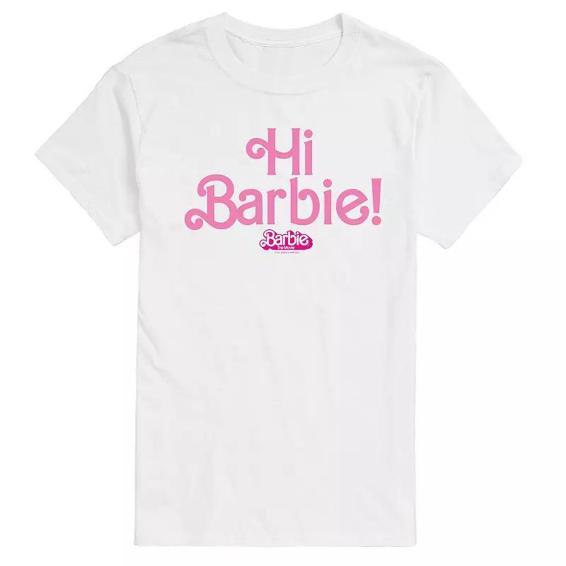 Big & Tall Barbie The Movie Hi Barbie Graphic Tee, Mens Product Image