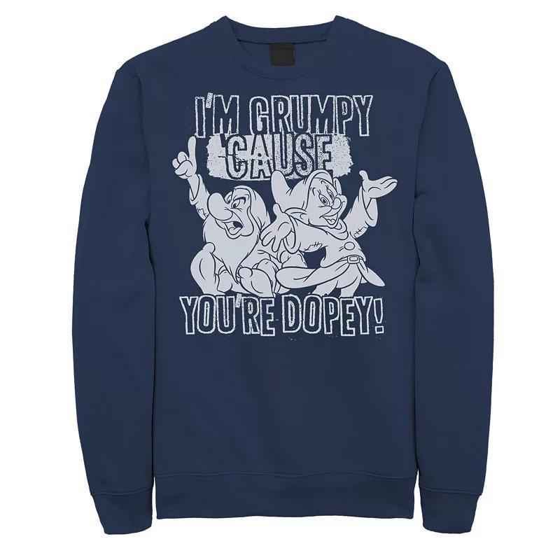 Disneys Snow White Grumpy Cause Youre Dopey Mens Sweatshirt Blue Product Image