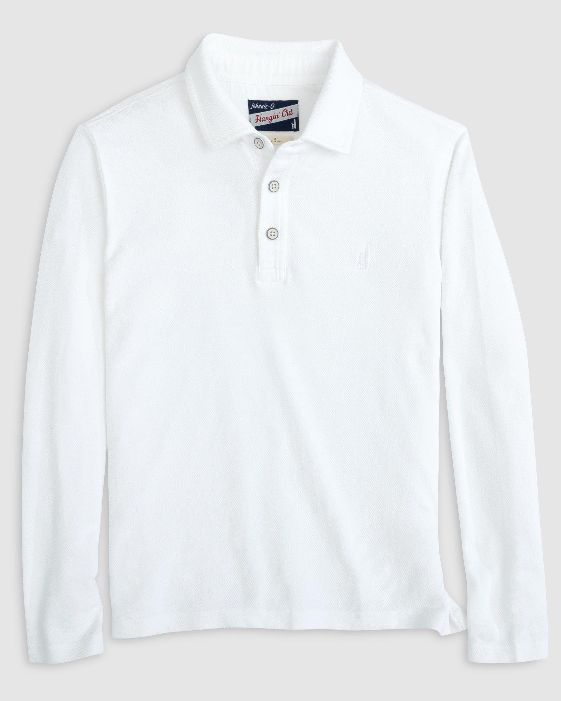 Palmer Jr. Long Sleeve Pique Mesh Polo Boys Product Image