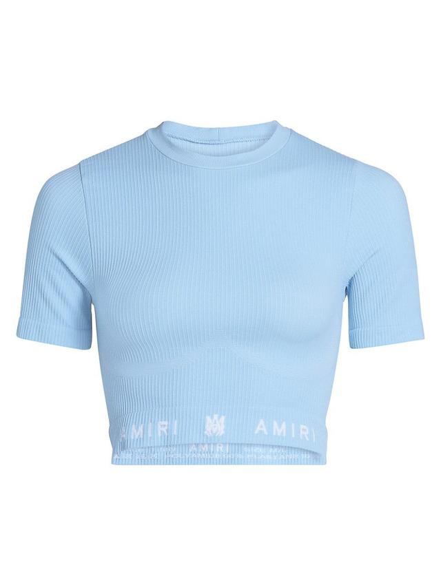 Womens Logo Ribbed Crop Top Product Image