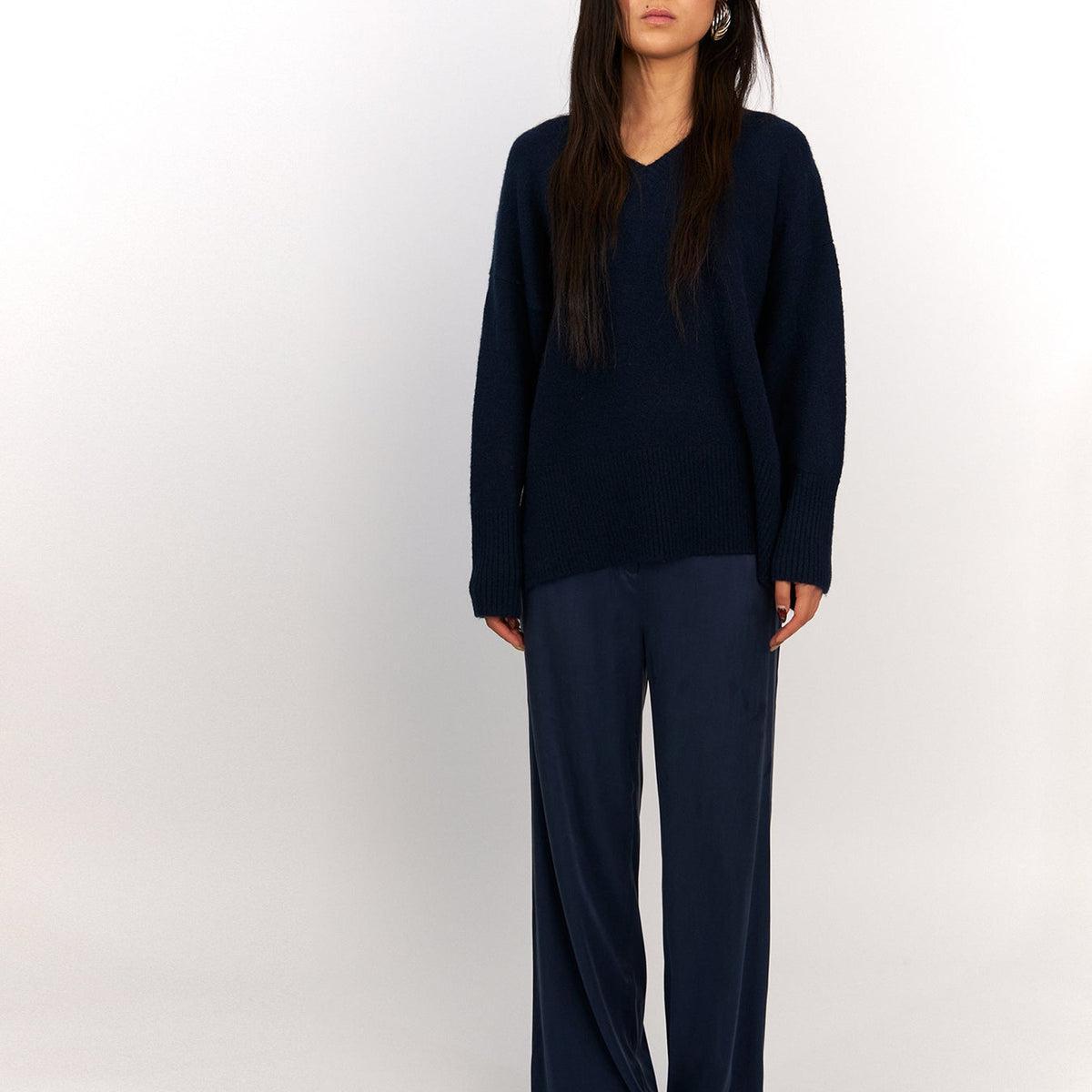 Sand Women's Christa V Dark Navy Blue Sweater Product Image