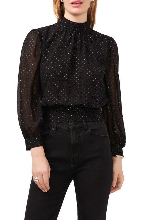 1.state Womens Chiffon Mock Neck Blouse product image