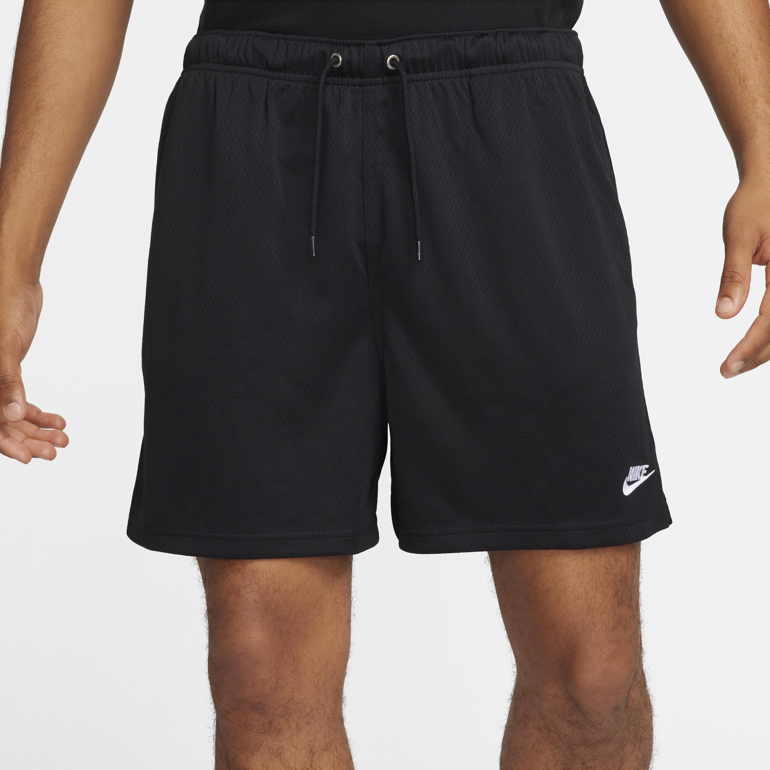 Nike Mens Nike Club Flow Mesh Shorts - Mens Black/White Product Image