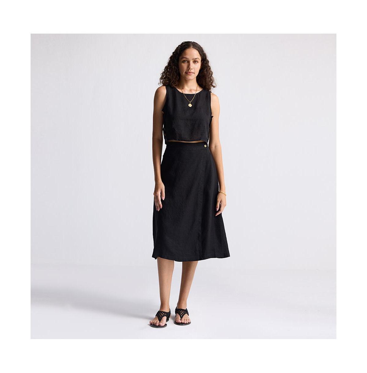 Reistor Womens Overlap Midi Skirt Product Image