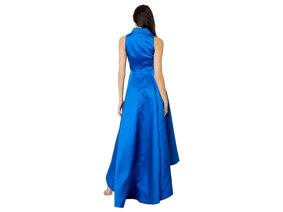 Adrianna Papell Tuxedo High-Low Satin Gown Product Image