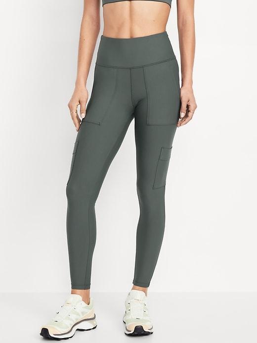 High-Waisted PowerSoft Cargo 7/8 Leggings Product Image