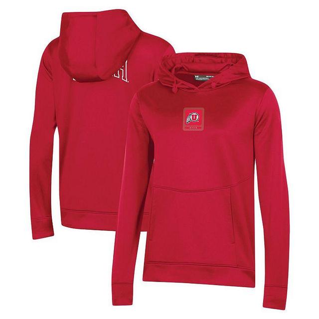 Womens Under Armour Red Utah Utes 2023 Sideline Performance Pullover Hoodie Product Image