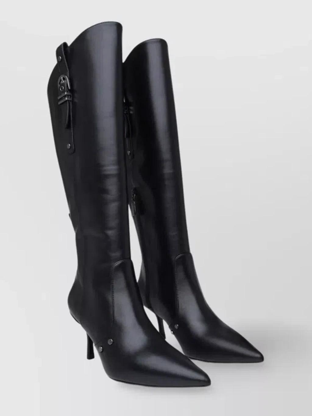 Black Leather Maverick Boot product image