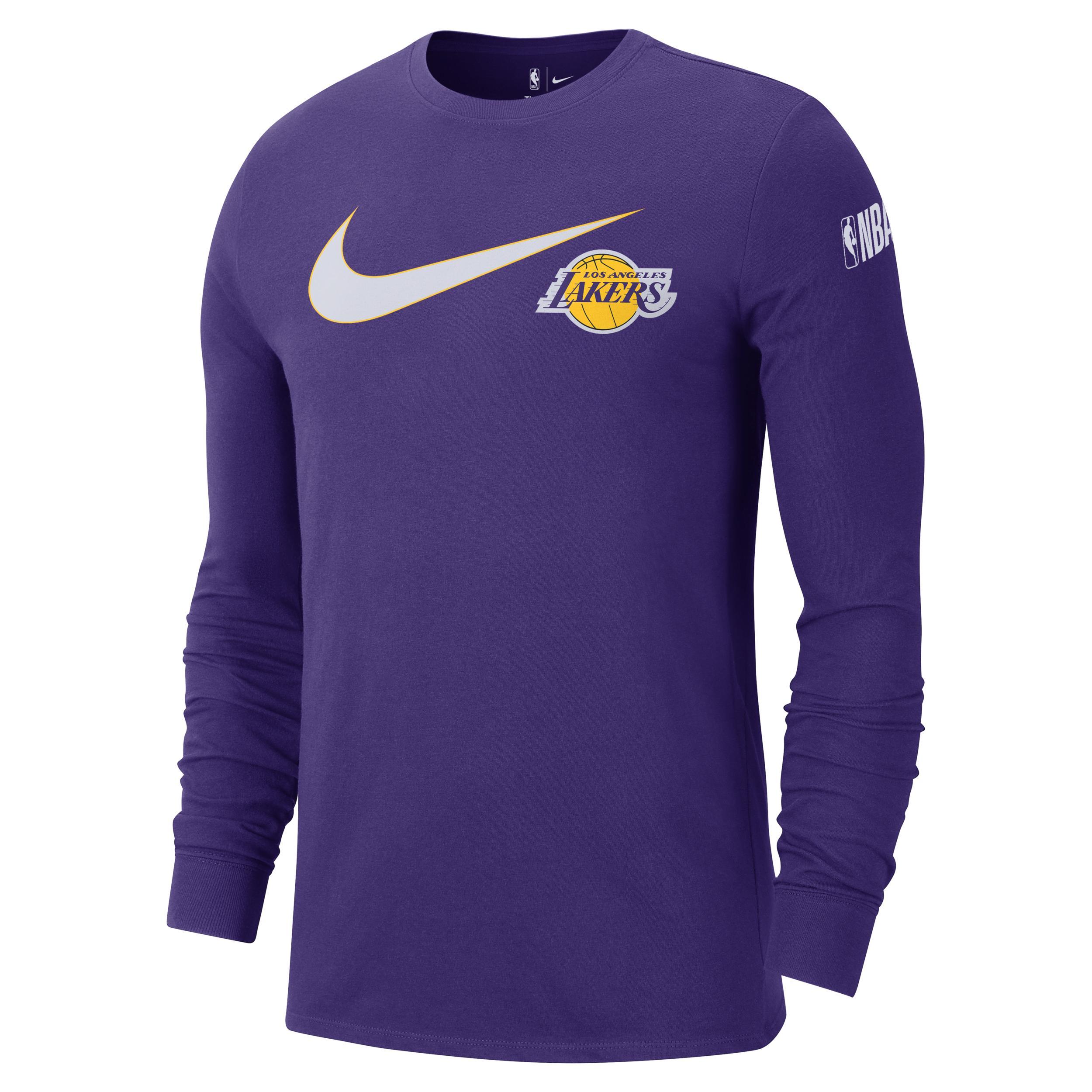 Los Angeles Lakers Swoosh Essential Nike Men's NBA Long-Sleeve T-Shirt Product Image