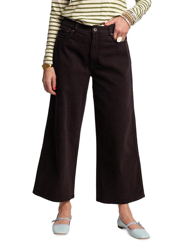 Womens Sally Cropped Wide-Leg Jeans Product Image