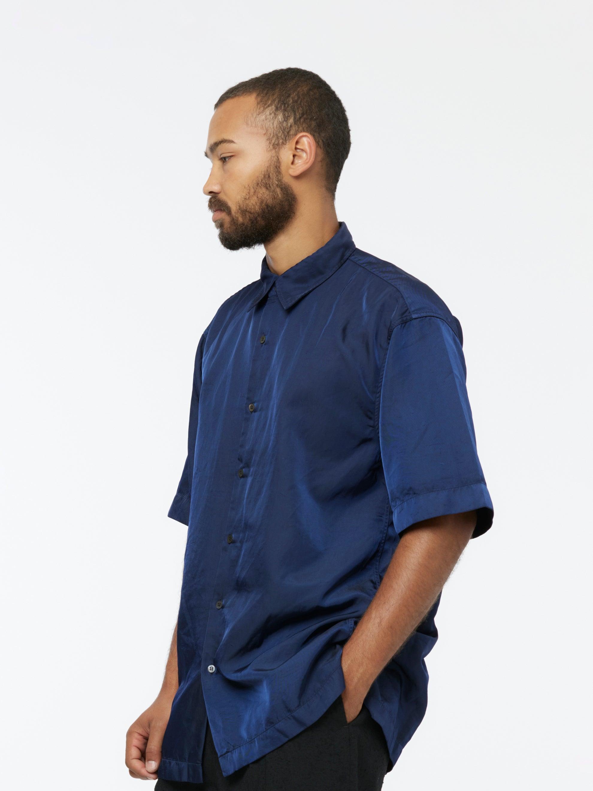 Cassidye Nylon Shirt (Navy Blue) Product Image