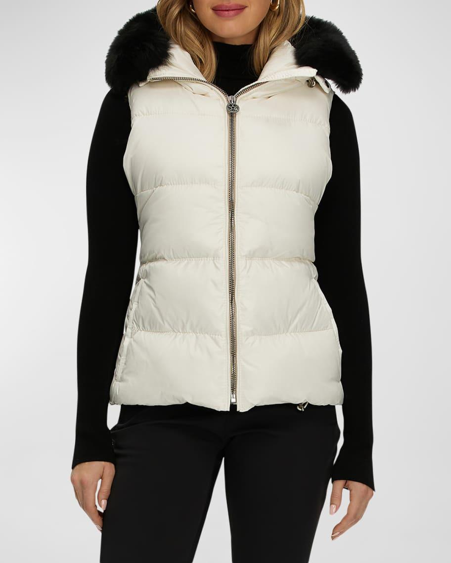 Apres-Ski Vest With Detachable Toscana Lamb Shearling Hood Trim Product Image