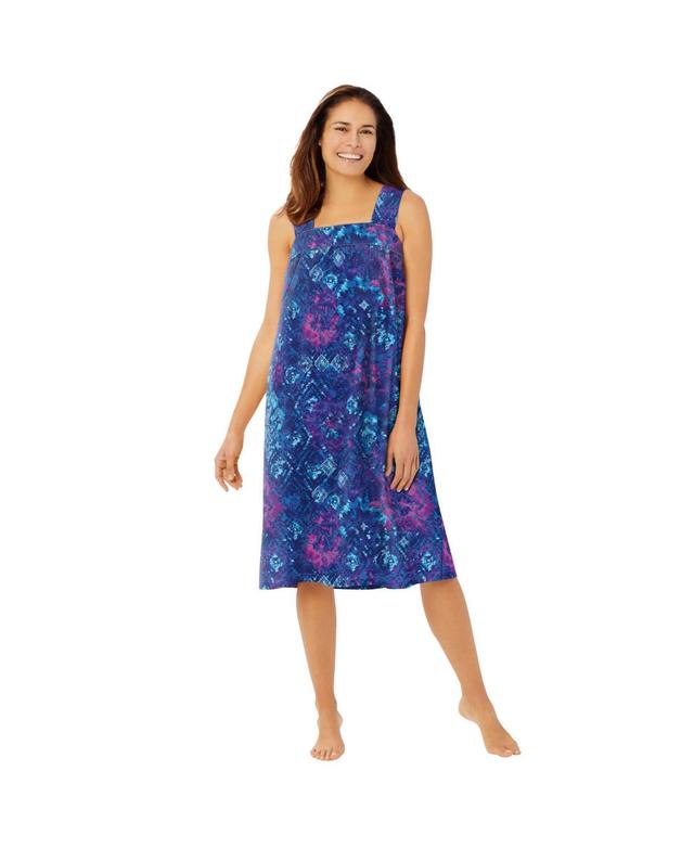 Dreams & Co. Womens Print Sleeveless Square Neck Lounger Product Image