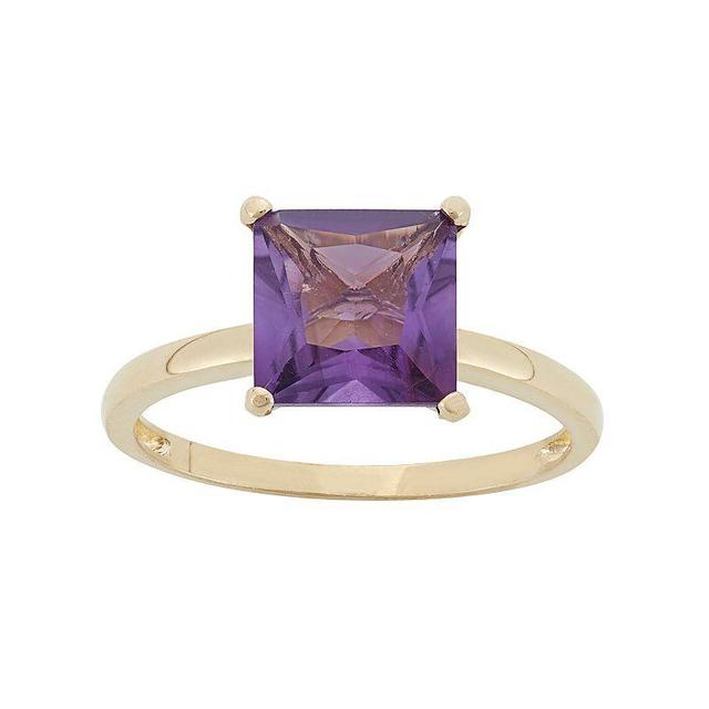 Designs by Gioelli Amethyst 10k Gold Ring, Womens Purple Product Image